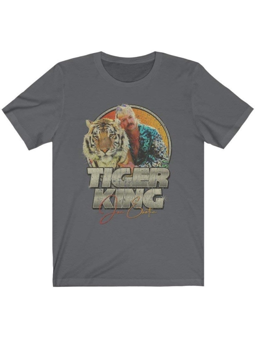 Tiger King Joe Exotic Graphic Tee XL Gray Vintage Retro Unisex Shirt TV